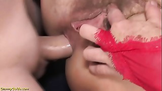 Elderly MILF skillfully handles anal penetration in steamy video.