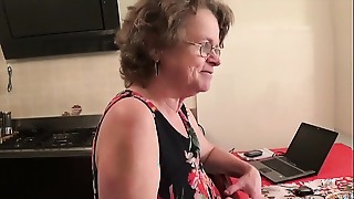 Elderly Italian siren reveals her aged allure, sensually pleasuring with anal grace and elegance.